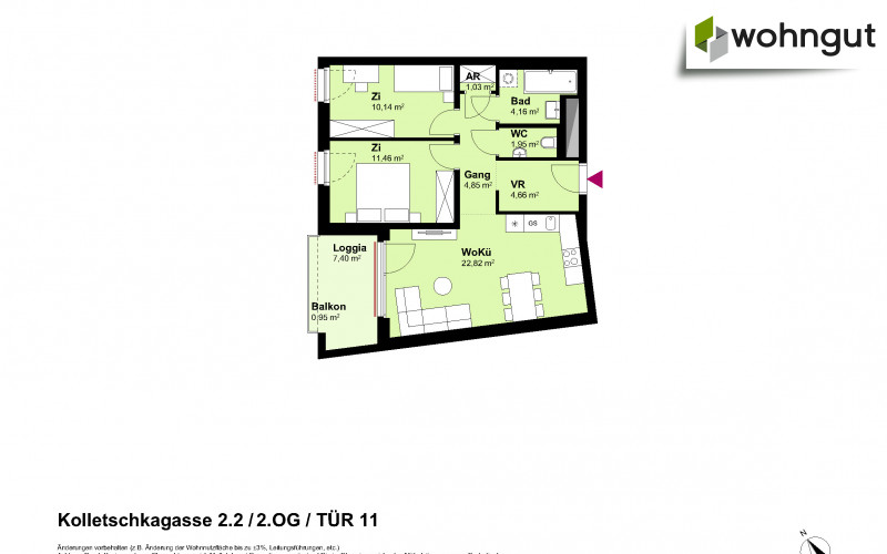 Kolletschkagasse 2 / Stiege 2 / Tür 11