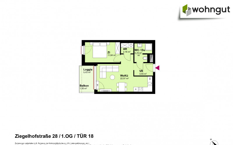 Ziegelhofstrasse 28 / Tür 18