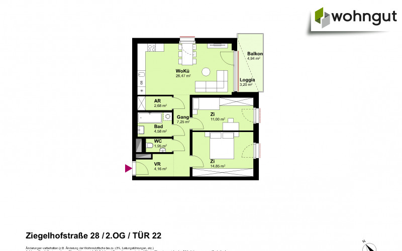 Ziegelhofstrasse 28 / Tür 22