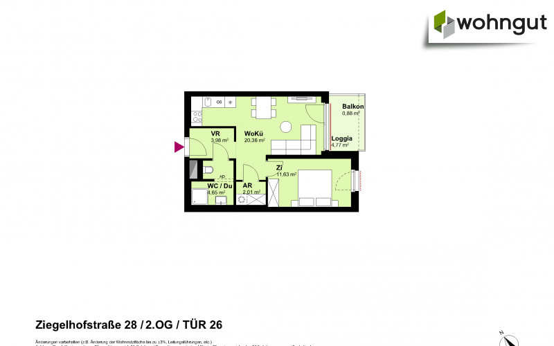 Ziegelhofstrasse 28 / Tür 26